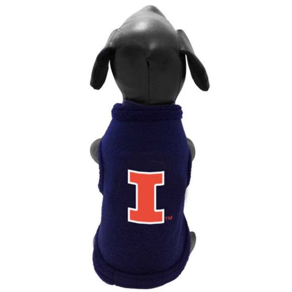 University of Illinois  Fleece Dog Sweatshirt - Picture 1 of 7
